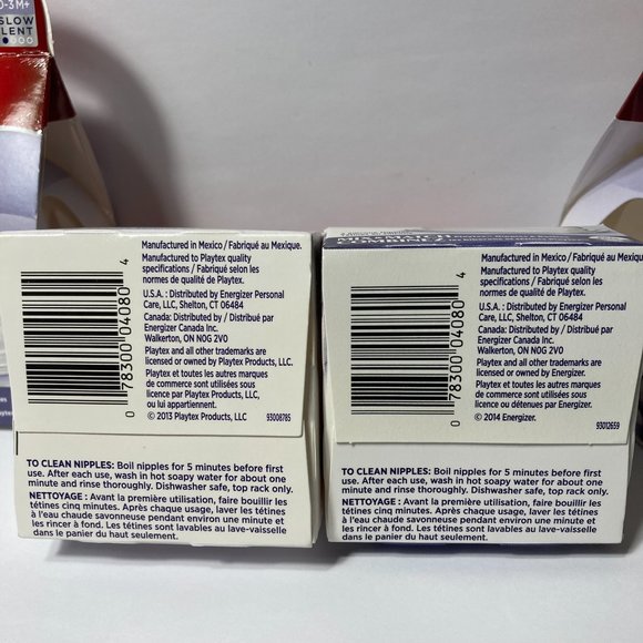 Playtex NaturaLatch Slow Flow Silicone Nipples Baby Bottle 0-3M+ (4) 2 Packs - Picture 9 of 15